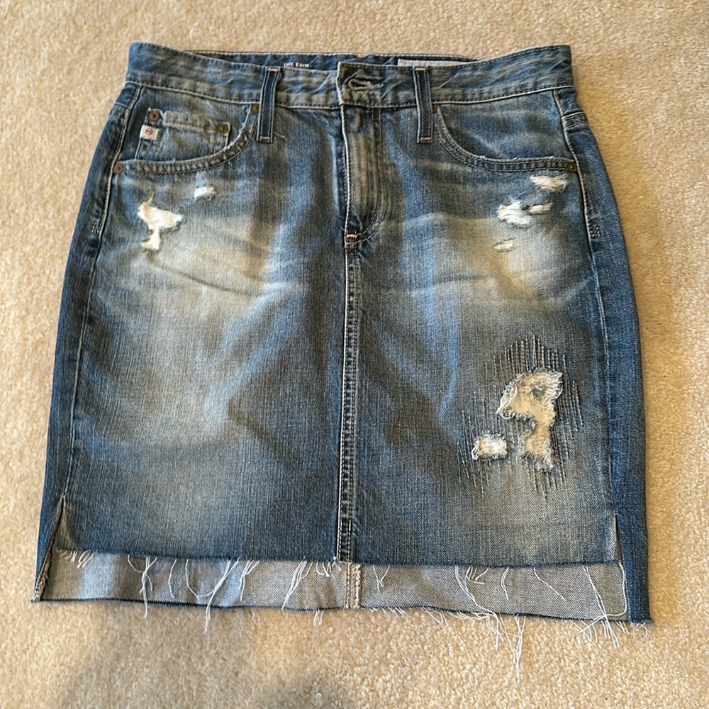 AG Denim The Erin Pencil Mini Skirt